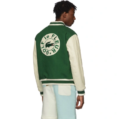 Lacoste Green Golf Le Fleur* Edition Varsity Bomber Jacket | ModeSens