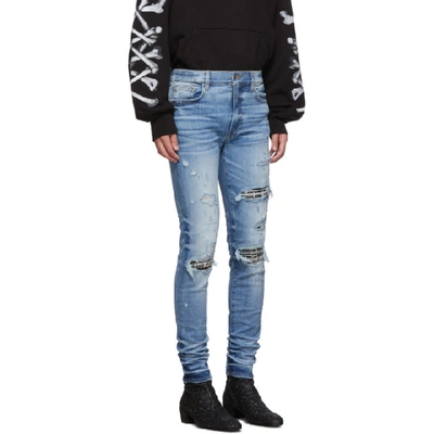 Shop Amiri Indigo Music Note Patch Jeans