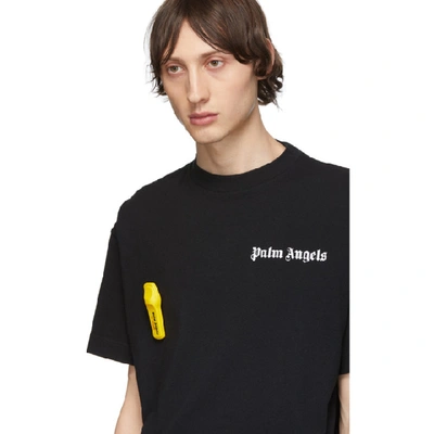 Shop Palm Angels Black New Basic T-shirt In 1001 Blkwht