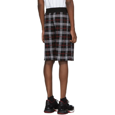 Shop Burberry Black Check Flynn Shorts