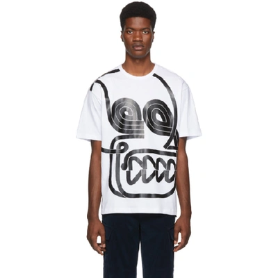 Shop Moncler Genius 2 Moncler 1952 White Abstract T-shirt In 001 White
