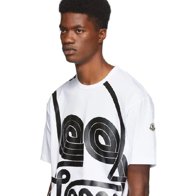 Shop Moncler Genius 2 Moncler 1952 White Abstract T-shirt In 001 White