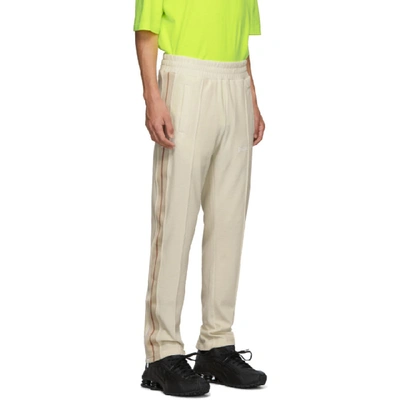 Shop Palm Angels Off-white Chenille Track Pants In 0201 Whtwht