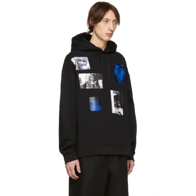 Shop Raf Simons Black Patch Pictures Hoodie In 00099 Black