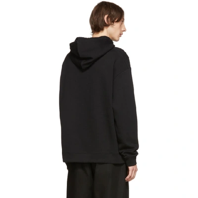 Shop Raf Simons Black Patch Pictures Hoodie In 00099 Black