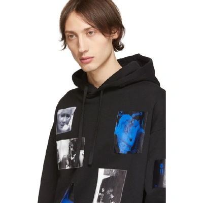 Shop Raf Simons Black Patch Pictures Hoodie In 00099 Black
