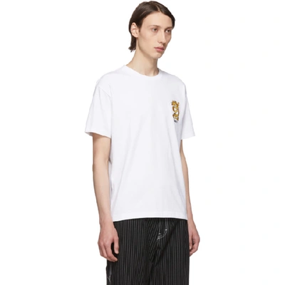 Shop Kenzo White Limited Edition Embroidered Dragon T-shirt