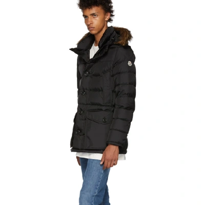Shop Moncler Black Cluny Down Coat In 999-black
