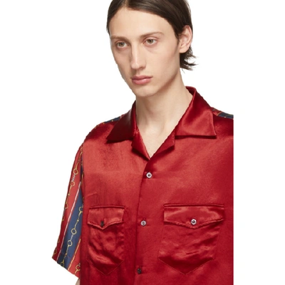Shop Gucci Red Bowling Shirt
