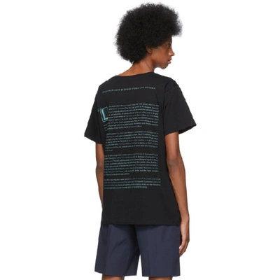 Shop Gucci Black And Blue Manifesto T-shirt In 1005 Blkazu