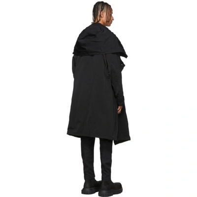 Shop Julius Black Grosgrain Hooded Coat