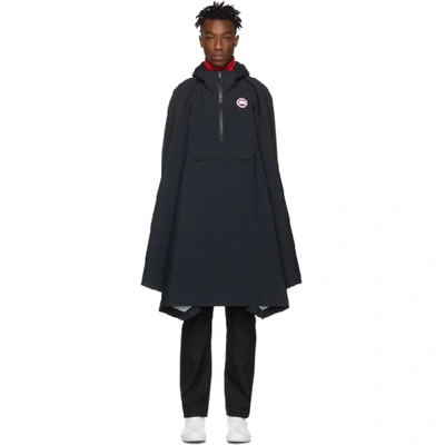 Shop Canada Goose Black Field Poncho In 61 Black