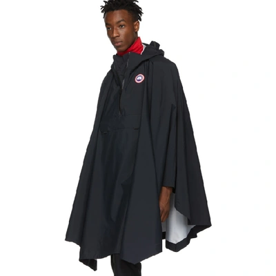 Shop Canada Goose Black Field Poncho In 61 Black