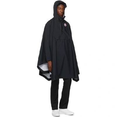 Shop Canada Goose Black Field Poncho In 61 Black