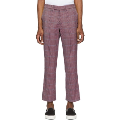 Shop Rochambeau Purple Plaid Pipe Trousers
