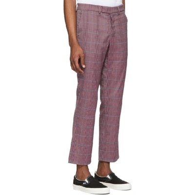 Shop Rochambeau Purple Plaid Pipe Trousers