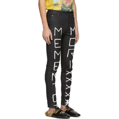 Shop Gucci Black Memento Mori Skinny Jeans In 1289 Blk