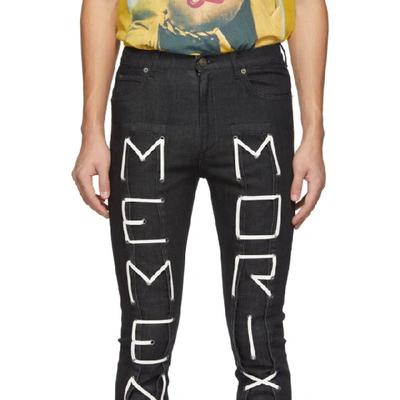 Shop Gucci Black Memento Mori Skinny Jeans In 1289 Blk