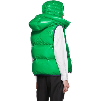 Shop Moncler 2  1952 Green Down Lorent Vest