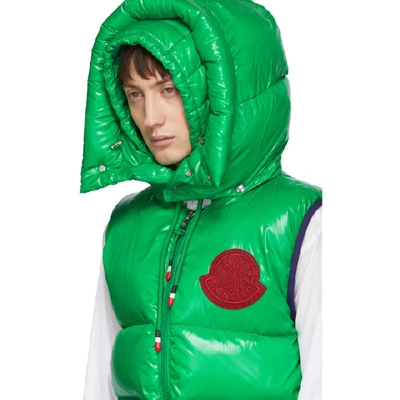 Shop Moncler 2  1952 Green Down Lorent Vest