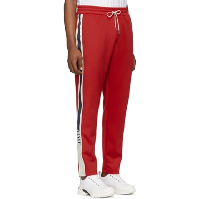 Shop Aimé Leon Dore Aime Leon Dore Red Logo Track Lounge Pants In Mineral Red