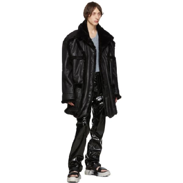 black pleather trousers