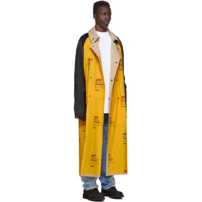 Shop Off-white Yellow Industrial Trench Coat In 6000 Ylwno
