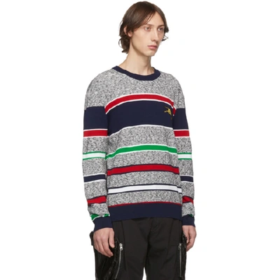 Shop Kenzo Grey Jumping Tiger Crest Sweater In 93 Palgrey