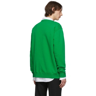 Shop Givenchy Green Logo Sweatshirt