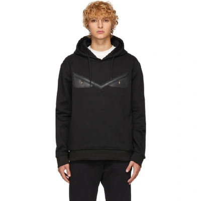 Shop Fendi Black Bag Bugs Hoodie In F0qa1 Black