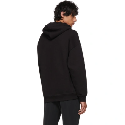 Shop Givenchy Black Glow-in-the-dark Logo Hoodie In 001 Black