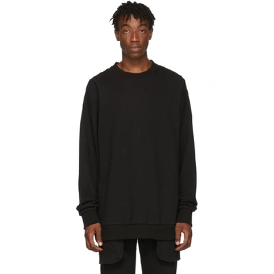 Shop D.gnak By Kang.d Black Layered Sweatshirt In Bk Black