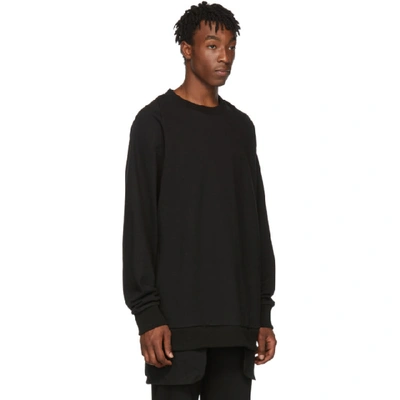 Shop D.gnak By Kang.d Black Layered Sweatshirt In Bk Black