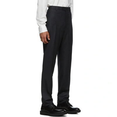 Shop Ferragamo Salvatore  Grey Tailored Trousers In Lavagna