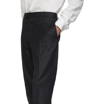 Shop Ferragamo Salvatore  Grey Tailored Trousers In Lavagna