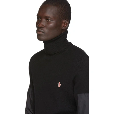 Shop Moncler Grenoble Black Knit Turtleneck In 999 Black