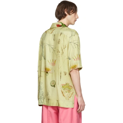 Shop Acne Studios Yellow Botanical Print Shirt