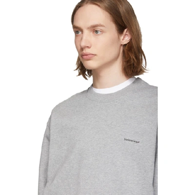 Shop Balenciaga Grey '®' Sweatshirt In 1300 Hgrey