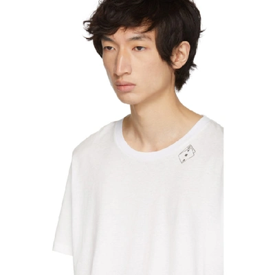 Shop Saint Laurent White Cards T-shirt