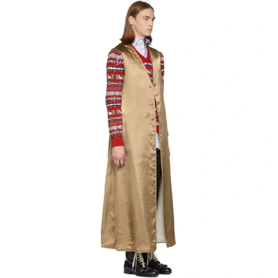 Shop Gucci Grey And Red Wool Madras Coat In 6901 Mix