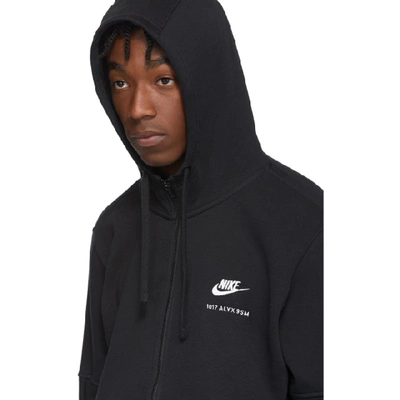Shop Alyx 1017  9sm Black Nike Edition Zip Hoodie In Blk0001