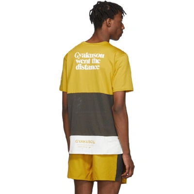Shop Nike Yellow & Grey Gyakusou Dri-fit T-shirt