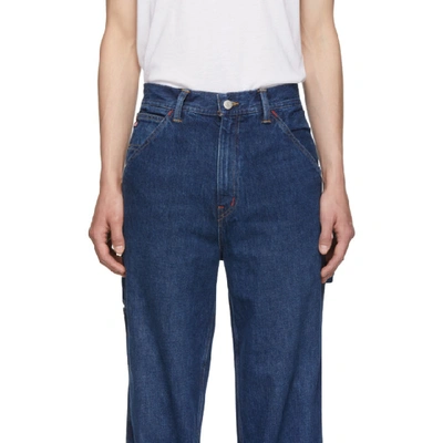 Shop Polo Ralph Lauren Blue Dungaree Sport Throwback Jeans In Denim