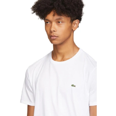 Shop Lacoste White Pima Cotton T-shirt In 001 White