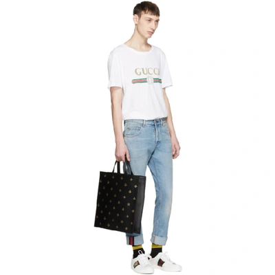 Shop Gucci White Classic Logo T-shirt In 9045 White