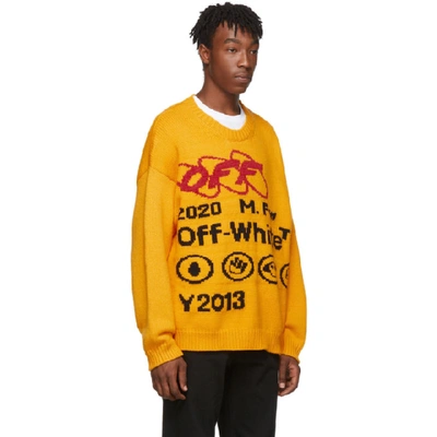 Shop Off-white Yellow And Black Industrial Y013 Sweater