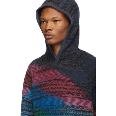 Shop Missoni Multicolor Knit Tie-dye Hoodie In Sm0g9 Multi