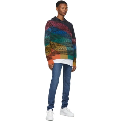 Shop Missoni Multicolor Knit Tie-dye Hoodie In Sm0g9 Multi