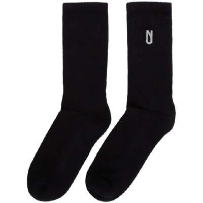 Shop Affix Black Long Socks