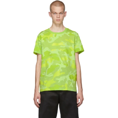 Shop Valentino Yellow Camo Fluo T-shirt In Iumcamou G